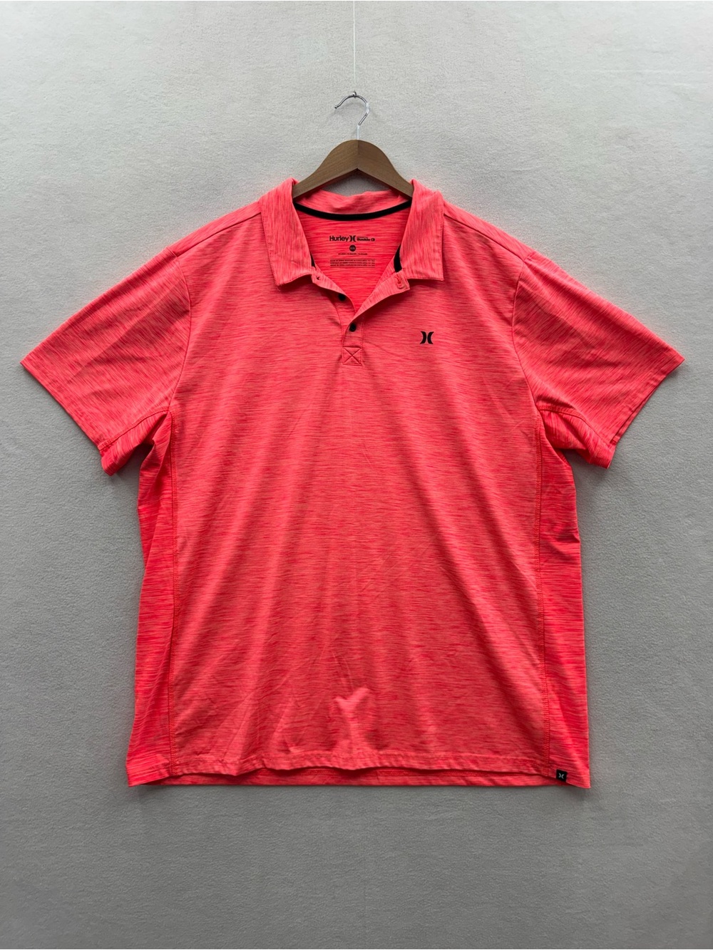 Hurley Mens XXL From The Buckle Neon Bright Orange Golf Polo Shirt